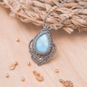 Colgante Larimar gris Aisha Creations 1