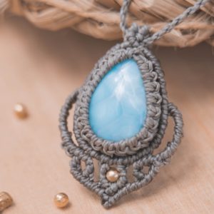 Colgante Eon con Larimar Gris