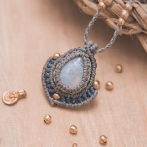 Colgante Piedra Luna gris Aisha Creations 1