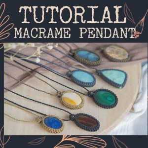 Tutorial macramé colgante con piedras naturales Aisha Creations