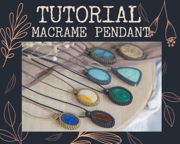 Tutorial macramé colgante con piedras naturales Aisha Creations