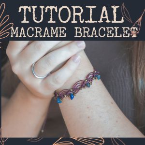 Tutorial pulsera macramé con piedras chips naturales Aisha Creations.