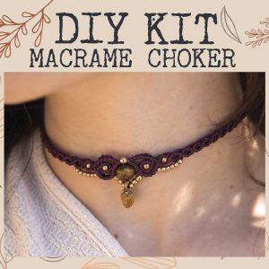 Kit DIY gargantilla con piedra natural de macrame