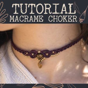 Tutorial gargantilla con piedra natural de macrame Aisha Creations