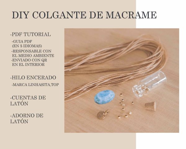 Kit DIY colgante piedra y charms - Imagen 2