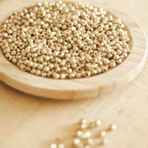 Cuentas de latón de la India 2mm