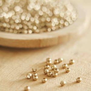 Cuentas de latón de la India 3mm