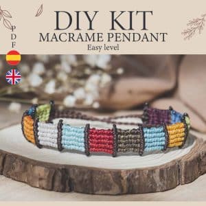 Kit DIY pulsera cuadros macramé