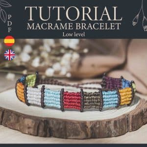 Tutorial pulsera cuadrados macramé